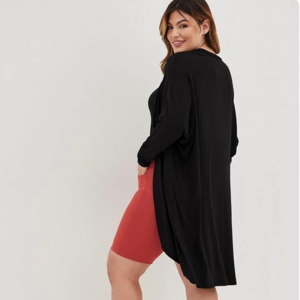 NWT Torrid Super Soft Black Long Cocoon Cardigan
